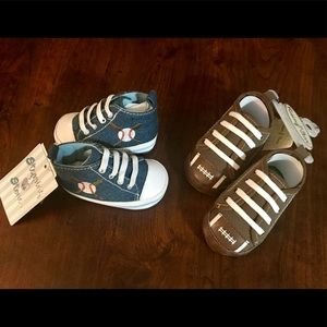 NWT Sports Crib Shoes- Football and Baseball